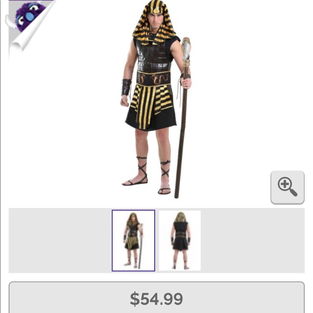 Sold Adult plus size pharaoh costume